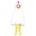 HPO White Chicken Costume with Mask  - Long Synthetic Fibers