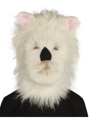 Furry Dog Collection | Men's White Spiked Furry Dog Cosplay Wig & Mask | Premium Breathable Capless Cap
