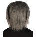 Furry Dog Collection | Men's White and Grey Straight Furry Dog Cosplay Wig & Mask | Premium Breathable Capless Cap