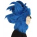 Furry Game | Men's White and Blue Straight Long Furry Hedghog Costume Cosplay Wig | Premium Breathable Capless Cap
