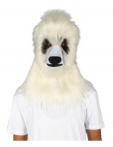 HPO White and Black Panda Wig with Mask  - Long Synthetic Fibers | Premium Breathable Capless Cap
