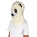 HPO White and Black Panda Wig with Mask  - Long Synthetic Fibers | Premium Breathable Capless Cap