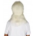 HPO White and Black Panda Wig with Mask  - Long Synthetic Fibers | Premium Breathable Capless Cap
