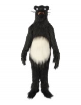 HPO White and Black Mouse Costume with Mask and tail  - Long Breathable Synthetic Fibers Bundle