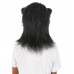 HPO White and Black Mouse Wig with Mask - Long Synthetic Fibers Black | Premium Breathable Capless Cap