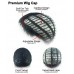 HPO White and Black Mouse Wig with Mask - Long Synthetic Fibers Black | Premium Breathable Capless Cap