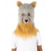 HPO Grey and Brown Squirrel Wig with Mask - Long Synthetic Fibers | Premium Breathable Capless Cap