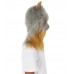 HPO Grey and Brown Squirrel Wig with Mask - Long Synthetic Fibers | Premium Breathable Capless Cap