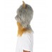 HPO Grey and Brown Squirrel Wig with Mask - Long Synthetic Fibers | Premium Breathable Capless Cap