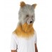 HPO Grey and Brown Squirrel Wig with Mask - Long Synthetic Fibers | Premium Breathable Capless Cap