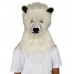 HPO White Polar Bear Wig with Mask - Long Synthetic Fibers | Premium Breathable Capless Cap