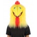 HPO Yellow and Red Chicken Wig with Mask  - Long Synthetic Fibers wig