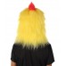 HPO Yellow and Red Chicken Wig with Mask  - Long Synthetic Fibers wig