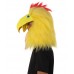 HPO Yellow and Red Chicken Wig with Mask  - Long Synthetic Fibers wig