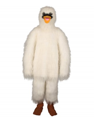 HPO White Swan Costume with Mask  - Long Synthetic Fibers Bundle
