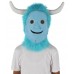 HPO Blue and Pink Scare Monster Wig with Mask  - Long Synthetic Fibers