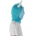 HPO Blue and Pink Scare Monster Wig with Mask  - Long Synthetic Fibers