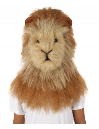 HPO Lion Wig with Mask  - Long Synthetic Fibers