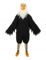 HPO White and Black Eagle Costume with Mask  - Long Synthetic Fibers Bundle