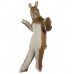 HPO White and Brown Rabbit Costume with Mask  - Long Synthetic Fibers Bundle