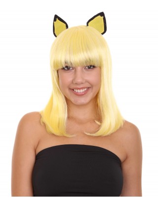Monster Game Unisex Wig | Medium Yellow Wig | Premium Breathable Capless Cap