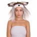 Furry Dog Collection | Women's White and Brown Straight Furry Dog Costume Cosplay Wig | Premium Breathable Capless Cap
