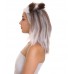 Furry Dog Collection | Women's White and Brown Straight Furry Dog Costume Cosplay Wig | Premium Breathable Capless Cap