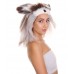 Furry Dog Collection | Women's White and Brown Straight Furry Dog Costume Cosplay Wig | Premium Breathable Capless Cap
