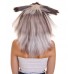 Furry Dog Collection | Women's White and Brown Straight Furry Dog Costume Cosplay Wig | Premium Breathable Capless Cap