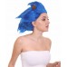 Womens Spiked Blue Cosplay Hedgehog Wig with Ears - Long Blue Hair - Capless Cap Design