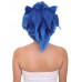 Womens Spiked Blue Cosplay Hedgehog Wig with Ears - Long Blue Hair - Capless Cap Design