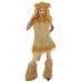 HPO Orange and Tan Lion Costume with Fir Boots  - Long Synthetic Fibers Bundle