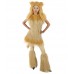 HPO Orange and Tan Lion Costume with Fir Boots  - Long Synthetic Fibers Bundle