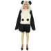 HPO White and Black Panda Costume with Hoodie - Long Synthetic Fibers Bundle