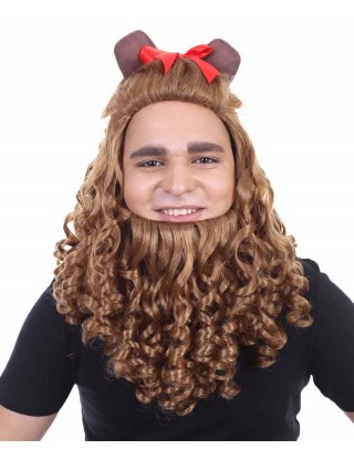 Mens Lion Wig | Brown Cosplay Wig | Premium Breathable Capless Cap
