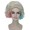 Womens Multi Color Curly Short Bob Wig