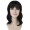Adults Women Shoulder Length Wavy Wigs Black Teal