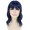 Adults Women Shoulder Length Wavy Wigs Dark Navy