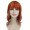 Women Shoulder Length Heat Resistant Wavy Bob Wig Redish Orange