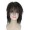 Women Long Black Rave Mullet with Gold Iridescent Tinsel Highlights wig