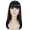 Women Long Black 90s Bob with Silver Tinsel Highlights wig