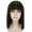 Women Long Black 90s Bob with Gold Tinsel Highlights wig
