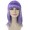 Women Long Violet 90s Bob with Silver Tinsel Highlights wig