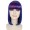 Women Tinsel Bob - Chin Length Wig with Tinsel Highlights Blue and Purple