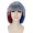 Women Silver Red and Blue All Tinsel Shag wig