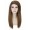 Adult Womens Long Straight Side Part  Cosplay Wig Light Brown