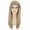 Adult Womens Long Straight Side Part  Cosplay Wig Beige