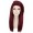 Adult Womens Long Straight Side Part  Cosplay Wig Burgundy