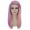 Adult Womens Long Straight Side Part  Cosplay Wig Mixed Pink