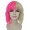 Women Shoulder Length Bangs Wavy Cosplay Wig Blonde & Pink